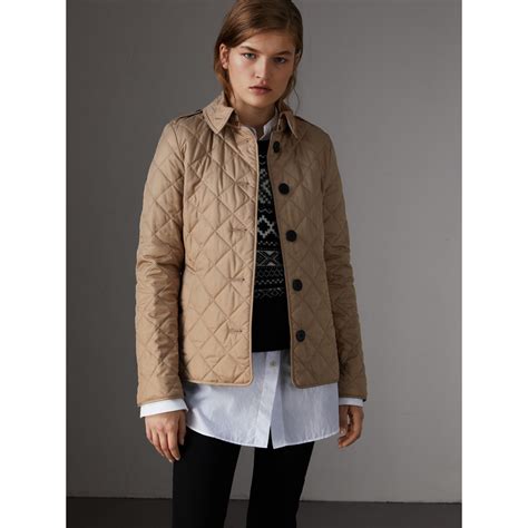 burberry quilted diamond jacket olive|burberry diamond quilted jacket women's.